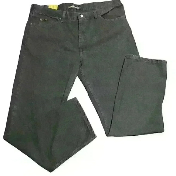 NWT‎ Lee Regular Fit Straight Leg black marked Irregular Sz 40x32 - Picture 1 of 7